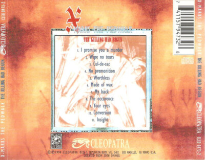 X-Marks The Pedwalk The Killing Had Begun CD, Album 1994