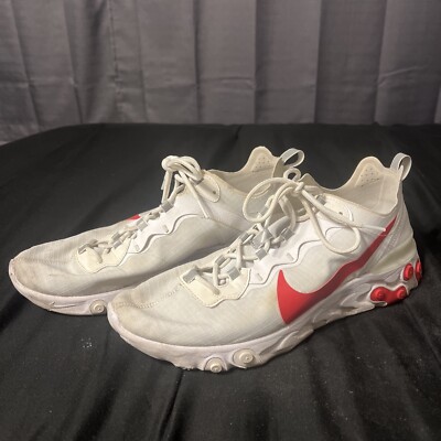 Size 13 - Nike React Element 55 White University Red