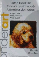 Wonderart Puppy Love Latch Hook Kit 12" X 12"