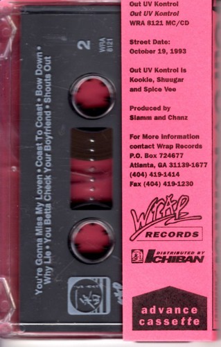 Out Uv Kontrol Self Titled S/T PROMO ADVANCE DEMO Cassette Tape Album Hiphop Rap - Picture 2 of 2