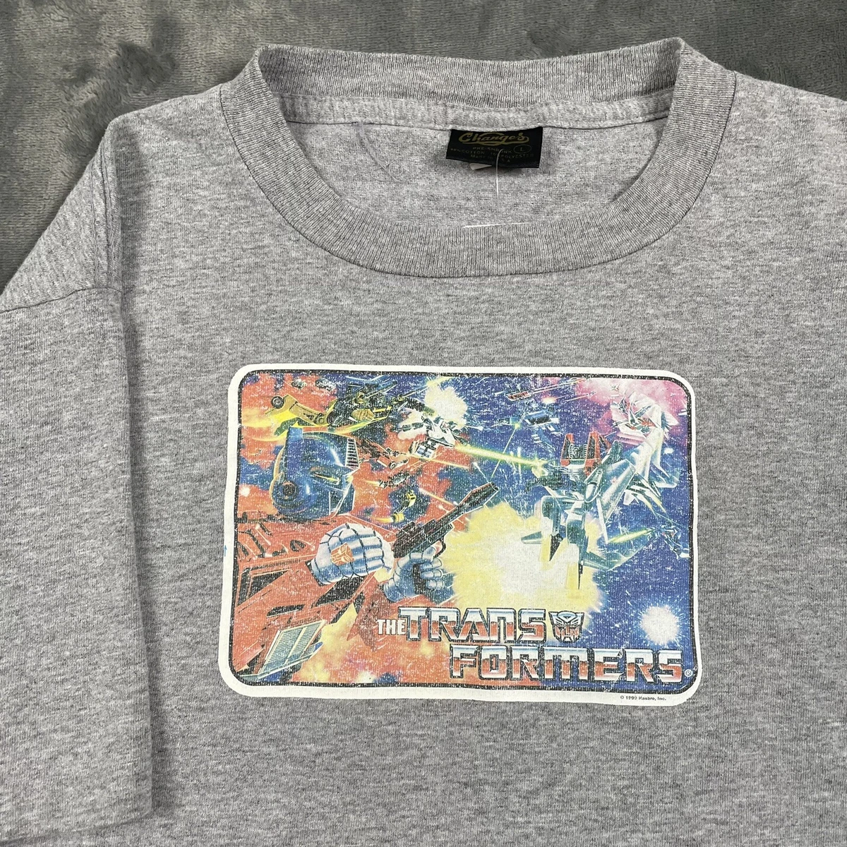 Vintage Transformers T Shirt Iron On 1999 size L Changes Tag