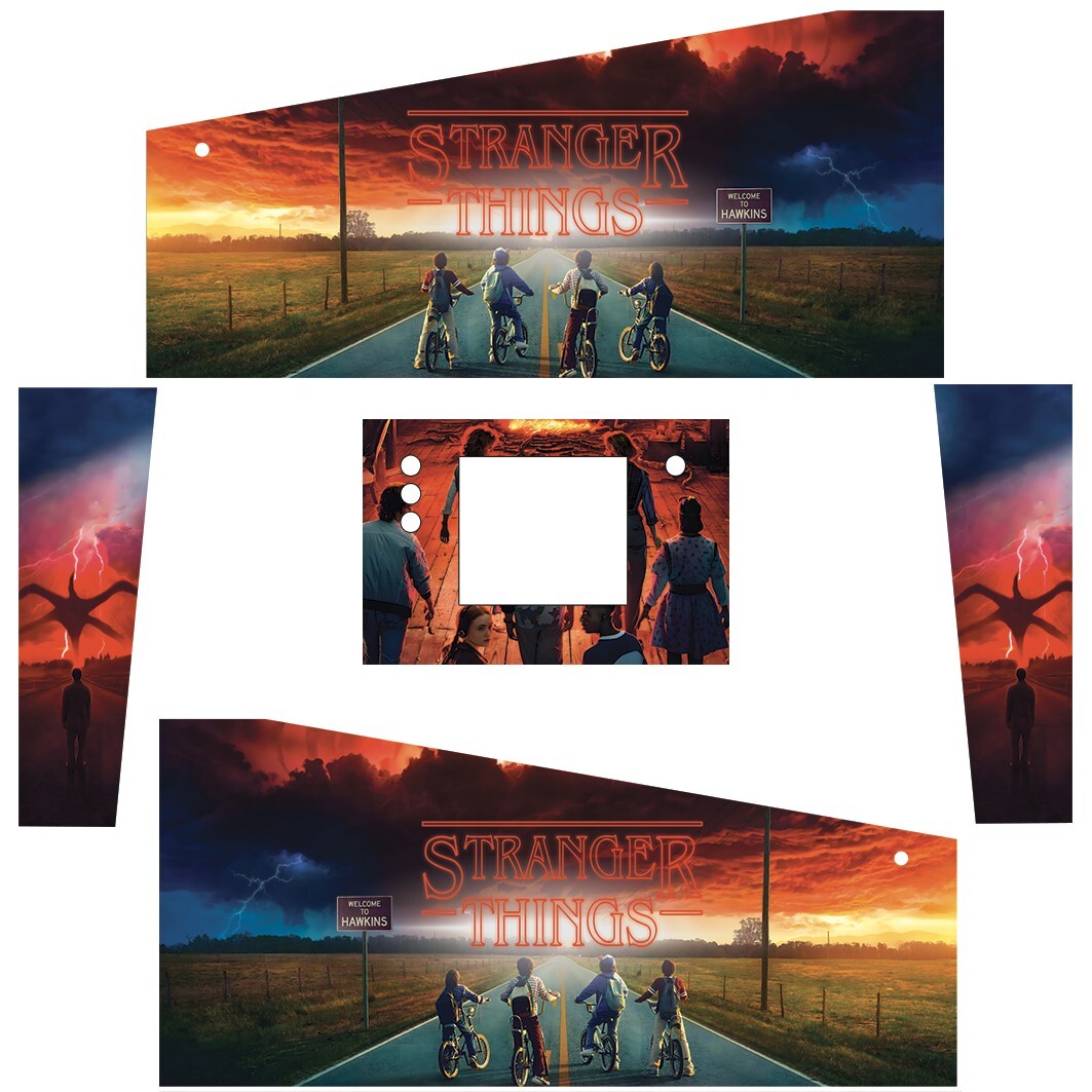 Stickers Stranger Things pour Pincab et Flipper - Kit Déco Vinyle XXL