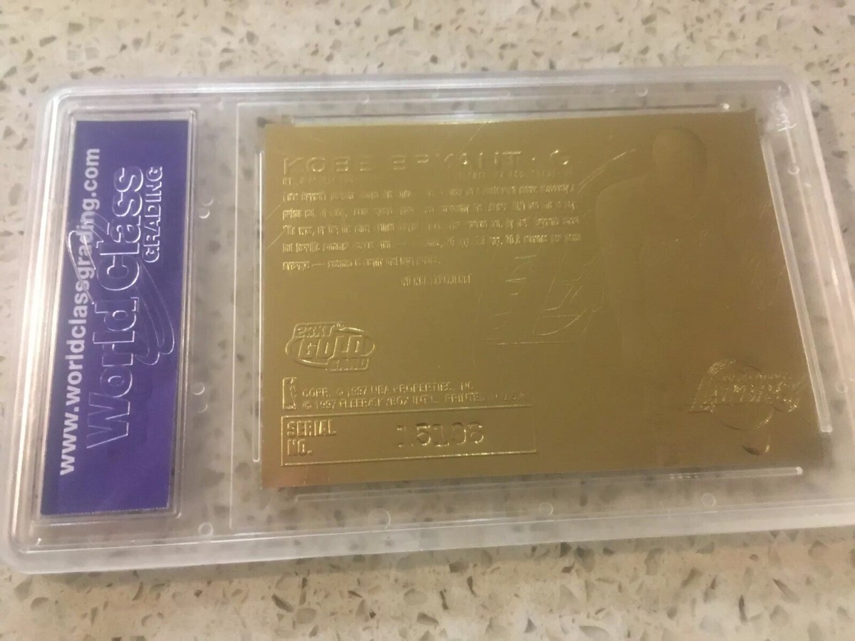 96 KOBE BRYANT FLEER 23K GOLD ROOKIE GRADED MINT 10 PURPLE LASER