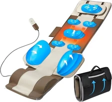 Full Body Massage Mat, 3D Body Stretching White (Stretching & Traction & Heat)