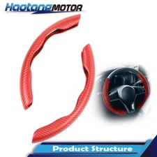 Universal Fit For 15" Car Steering Wheel Cover Anti-Slip Auto Accessories Red