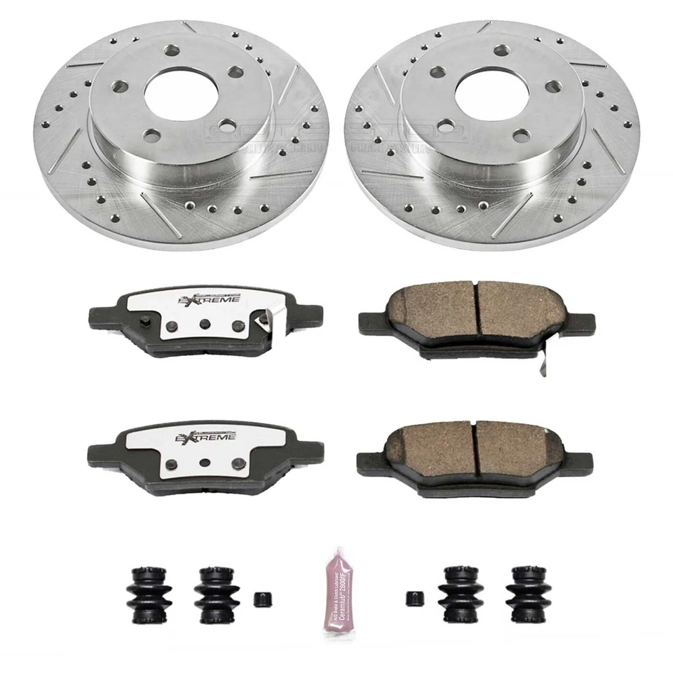Kit de 5 tacos y discos de freno traseros Powerstop K1616-26 para Pontiac G6 2005-2010 Foto 2 de 2