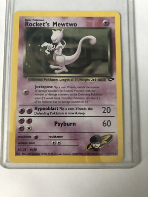 ポケモンカードゲーム pokemon card game Rocket's Mewtwo Holo 1995 HOLO Rocket's Mewtwo near mint condition Pokemon card
