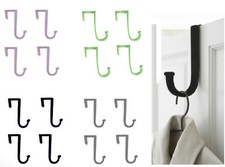 JOY Mangano Huggable Hooks 4-pack Over-the-Door Hooks, Grey