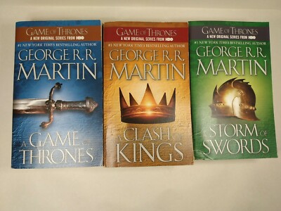 George R.R. Martin GAME OF THRONES Lot of 3 Paperback Books 1-3 Song of Ice Fire