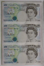 AB16/17/18 Web Press Kentfield �5 Lasts 3-Banknote Sheetlet 1993 Debden set C107