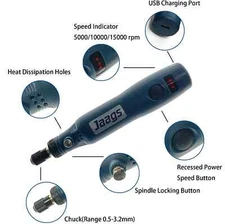 Mini Grinder Rotary Tool Polishing Drill Kit Variable Speed with Accessories