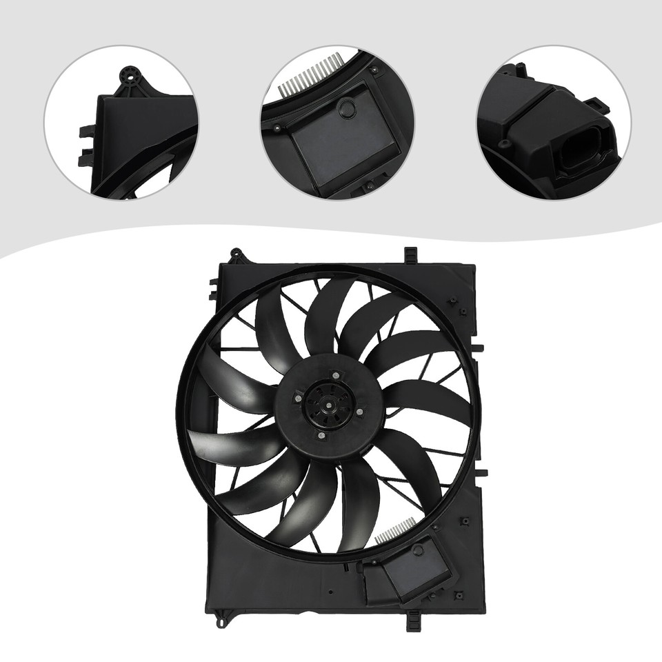 Mb Radiator Cooling Fan For 2001-2012 Mercedes-Benz Radiator Cooling Fan Assembly ...