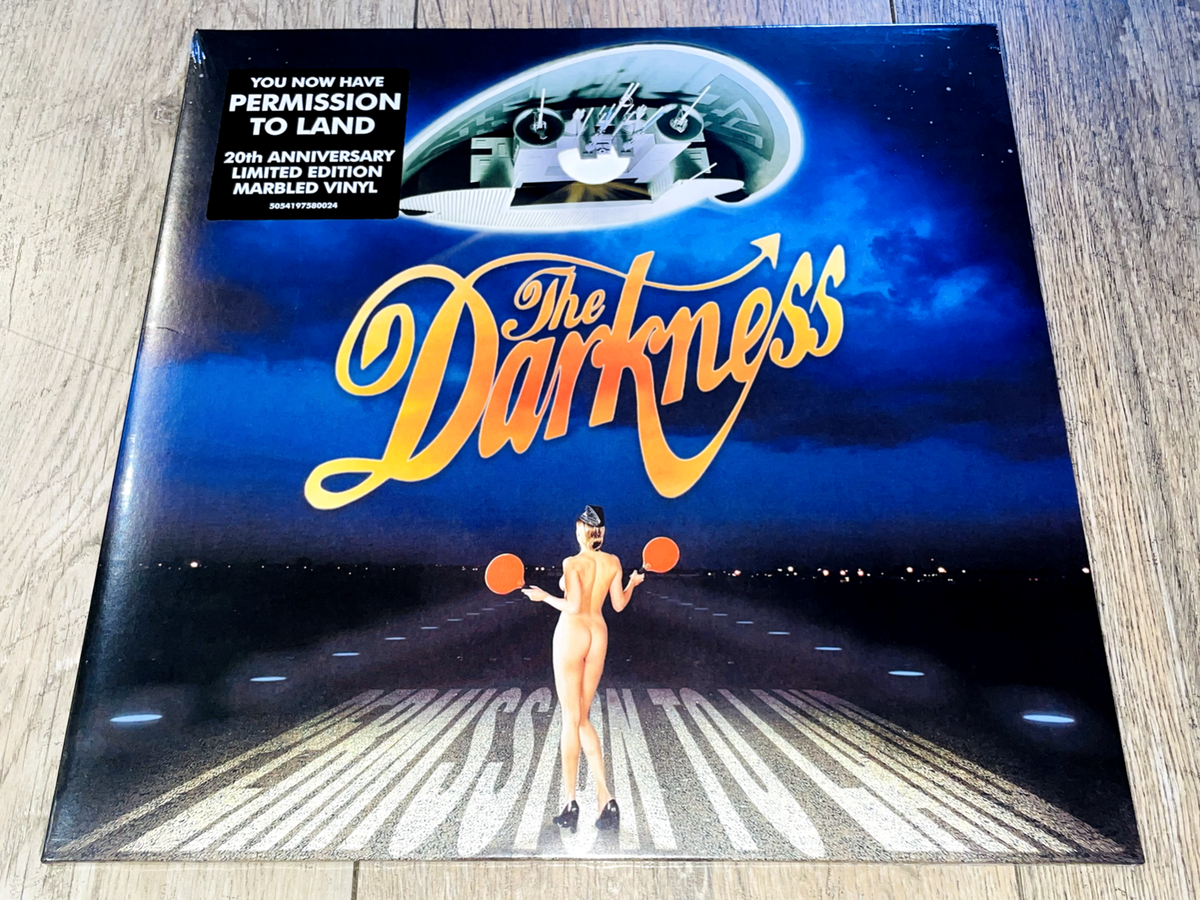 The Darkness Permission To Land Limited Blue Black Marbled Vinyl 