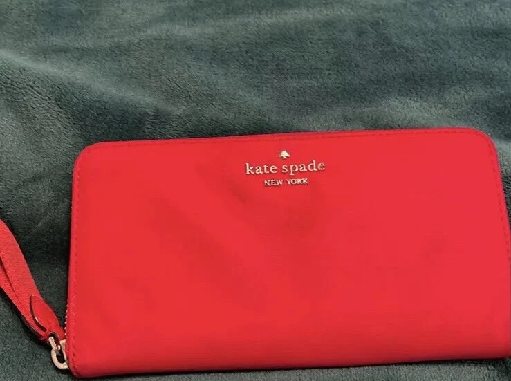 Red kate spade wallet new arrivals