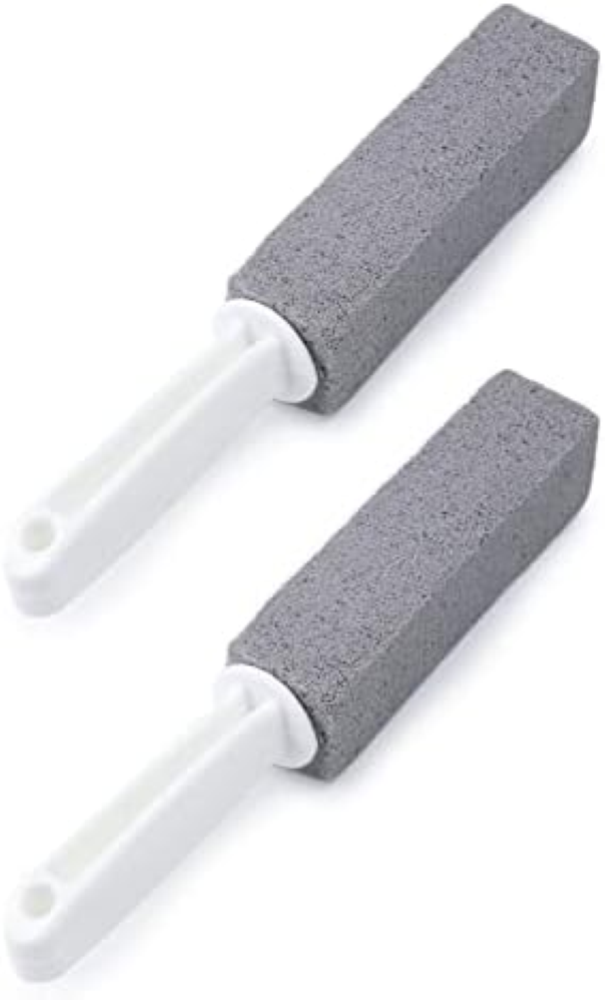 2 pezzi pietra pomice per pulizia, pomice con manico, per cucina, barbecue, bagn