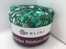 Berlini Ladder Ribbon Maxi Yarn 131 Green Tourmaline 50 Gram, 98 Yards