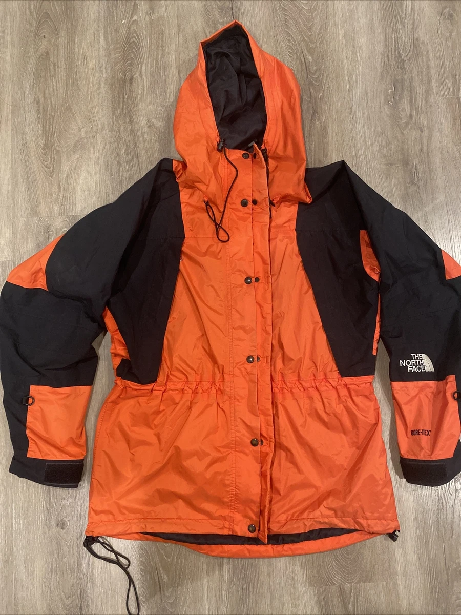 The North Face Gore Tex Mountain Light Jacket Women Parka Orange Black s  Large