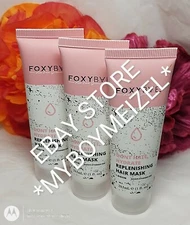 Lot of 3 FOXYBAE Replenishing Hair Mask 1 oz 29.5 ml Travel Sz 3 oz Total Ipsy 