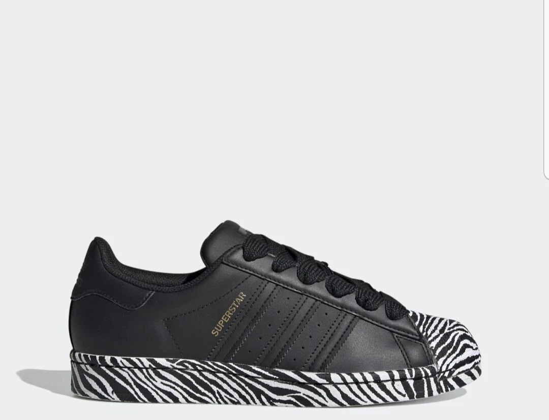 at donere bar ribben Adidas Originals Superstar Zebra Print Women Black White Fashion Sneakers  FV3448 | eBay