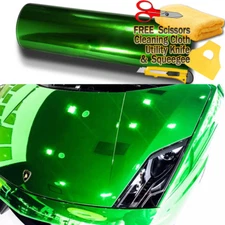 24" x 60" Green Chrome Mirror Vinyl Film Wrap Sticker Stretchable 2ft x 5ft