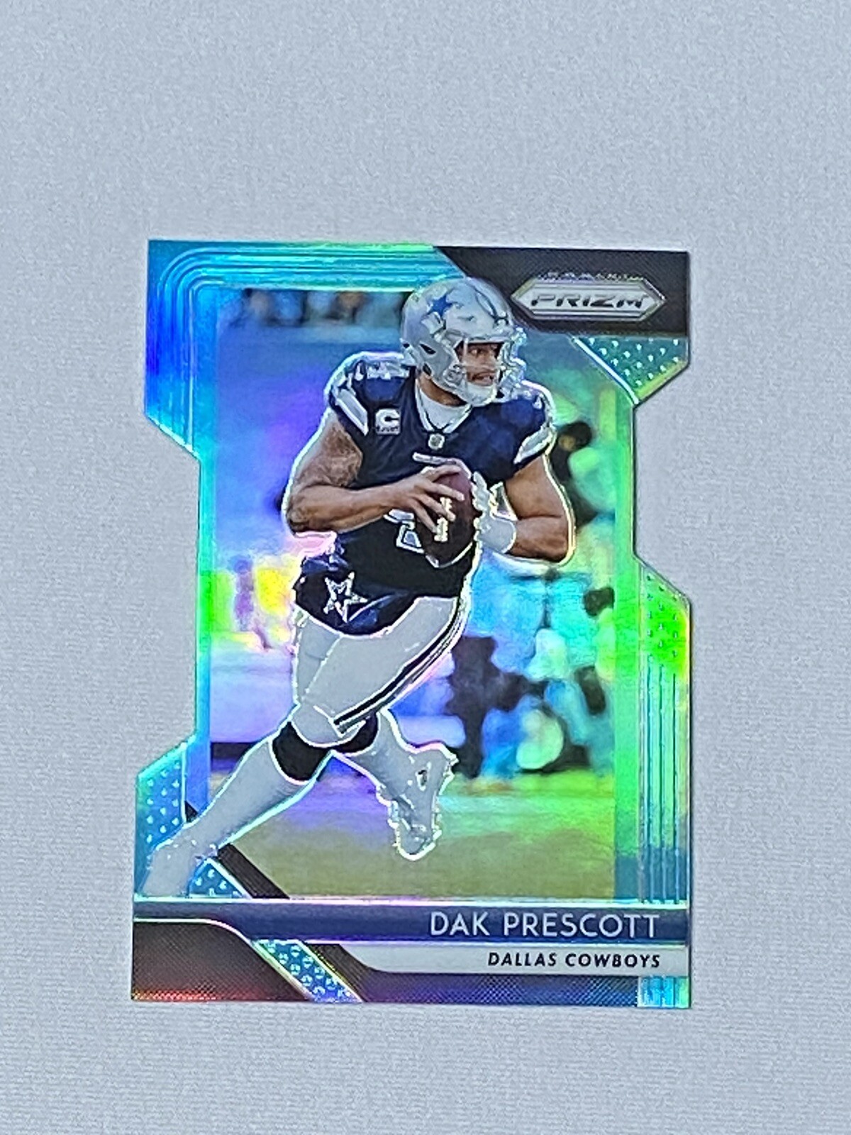 Dak Prescott 2018 Panini Prizm Light Blue Diecut /199 Dallas Cowboys #145