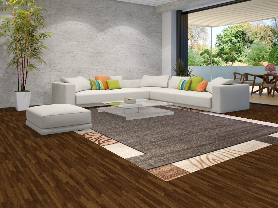 Transitional Style Bordered 10x13 ft Turkish Living Room Rug Elegant Rugs - Image 2 of 4