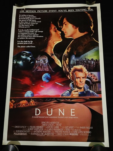DUNE 1984 * KYLE MACLACHLAN * STING * DAVID LYNCH * EXTREMELY RARE MOVIE POSTER! - Picture 13 of 13