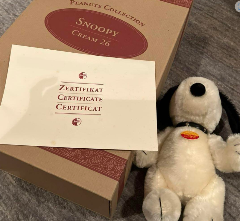 【希少・NO８】シュタイフ スヌーピー CREAM26 1998 1500体　☆ 希少・NO8】シュタイフ スヌーピー CREAM26 1998 1500体☆