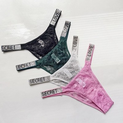 Hoch geschnittener T-Back Spitze Unterwäsche Slip für Damen Sexy G String Tang