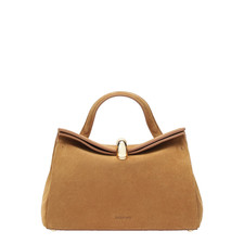 JACQUEMUS Le Petit Valerie Camel Suede Top Handle Bag New  Authentic