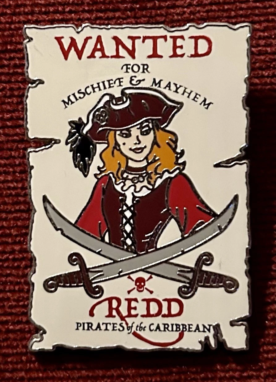 Disney Pin Pirates of the Caribbean Wanted Poster Redd