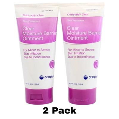 Critic-Aid Clear Moisture Barrier Ointment 6oz Skin Protectant 2Pack 7567