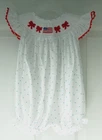 NWT Pleats & Stitches Smocked Patriotic Bubble Girl's Size 2T