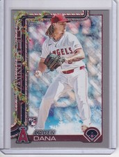 2025 Topps Holiday - Caden Dana #H133 Rookie Holiday Silver Glitter (RC) Angels