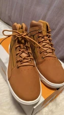 Men's Timberland Allston Mid Lace Sneaker Boot Wheat Nubuck Leather 9.5 new