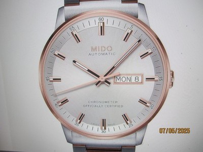 MIDO MEN'S WATCH AUTOMATIC CHRONOMTER S/S TWO TONE SAPPHIRE M0214312203100 NEW