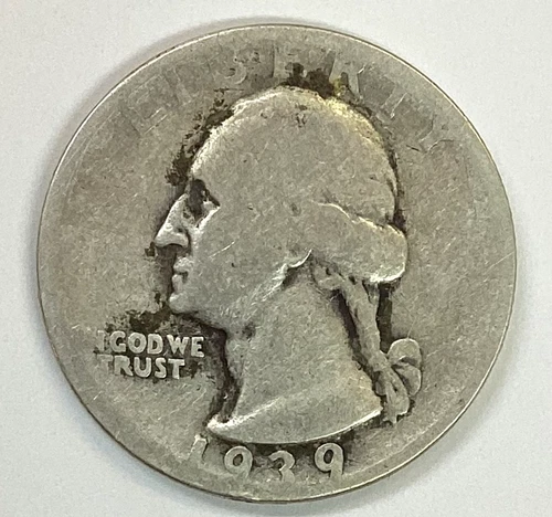 1939-S Washington Silver Quarter - Free Shipping