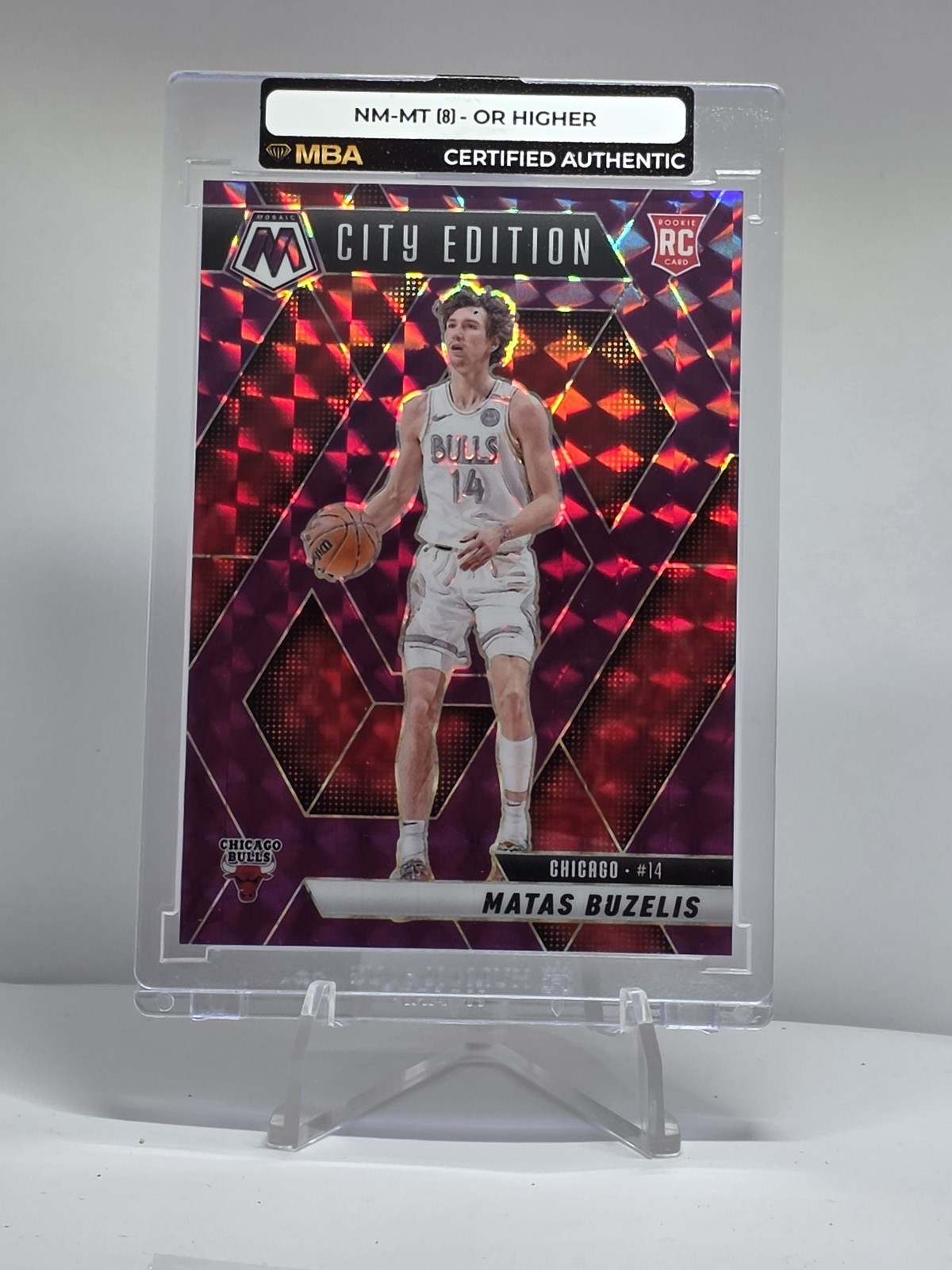 2024-25 Panini Mosaic - City Edition Matas Buzelis #273 Purple Mosaic Prizm /99