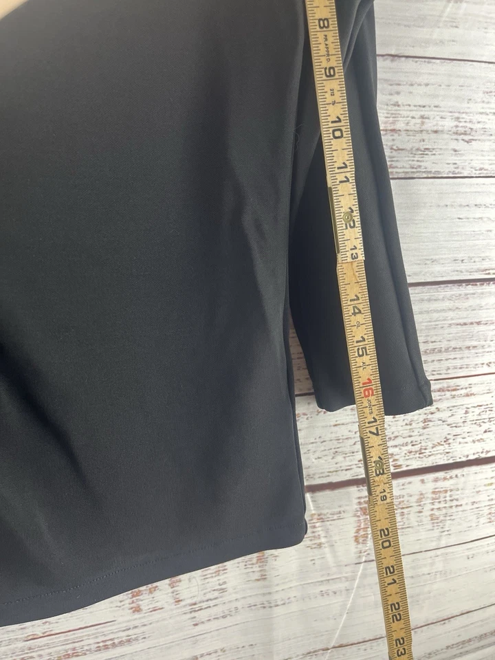 Cárdigan DKNY con botones para mujer pequeño negro mangas 3/4 Foto 3 de 4