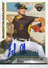 Alessandro Ercolani Signed 2023 Bradenton Marauders Card Pittsburgh Pirates!