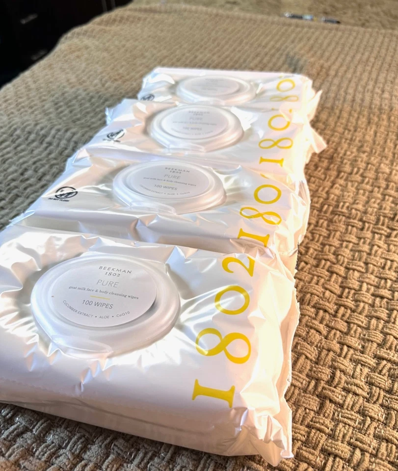 Beekman 1802 Limpieza facial y corporal de gran tamaño 100ct 4 paquetes A701762 - NUEVA nunca abierta Foto 2 de 4