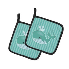 Caroline's Treasures Whale Pair of Potholders BB7125PTHD