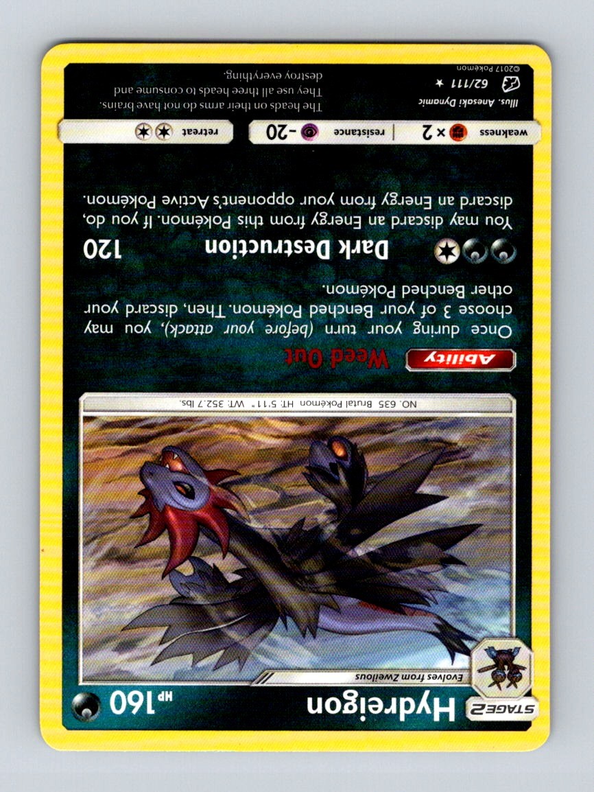 Hydreigon 62/111 Rare Crimson Invasion Pokemon Near Mint