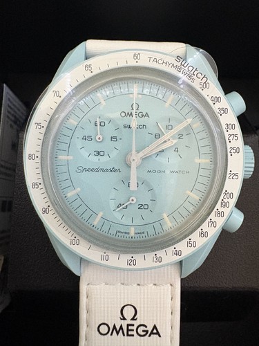 Swatch x Omega Bioceramic Moonswatch Mission To Uranus SO33L100 Blue Men Watch