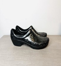 Dansko Pixie Black Embossed Molded EVA Clogs Shoes Size 37 US 6.5 - 7