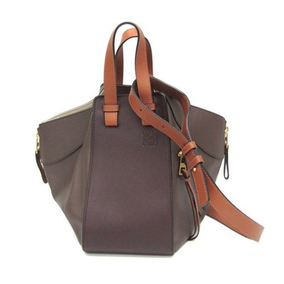 Loewe Hammock Small Women's Leather Handbag,Shoulder Bag Camel,Dar... BF593926