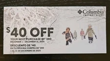 Columbia Discount Voucher