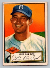 (75390) 1952 Topps #53 Chris Van Cuyk VG+ Red Back Rookie