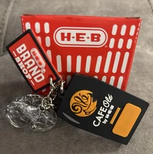 Open Box New H-E-B Brand Shop Mystery Keychain - HEB Coffee Cafe Ole