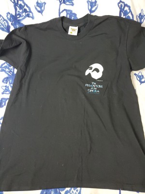 Vintage The Phantom Of The Opera Shirt Mens L LARGE Black 80S 90S Tee 1986